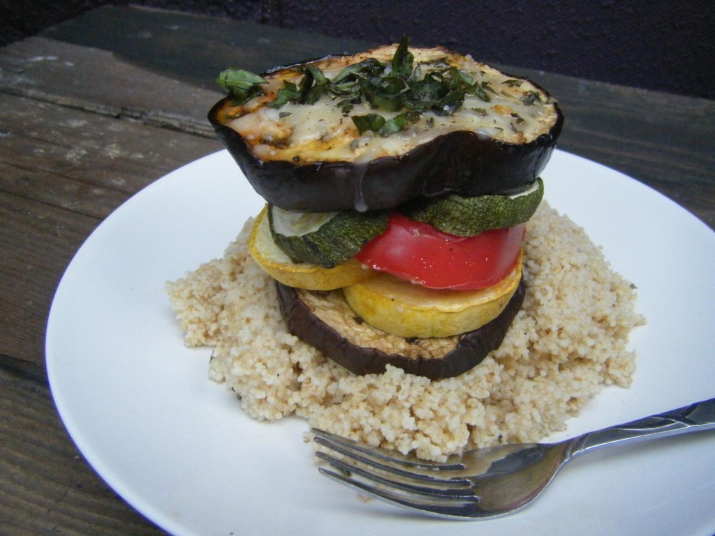 Grilled Summer Stack with Cous Cous