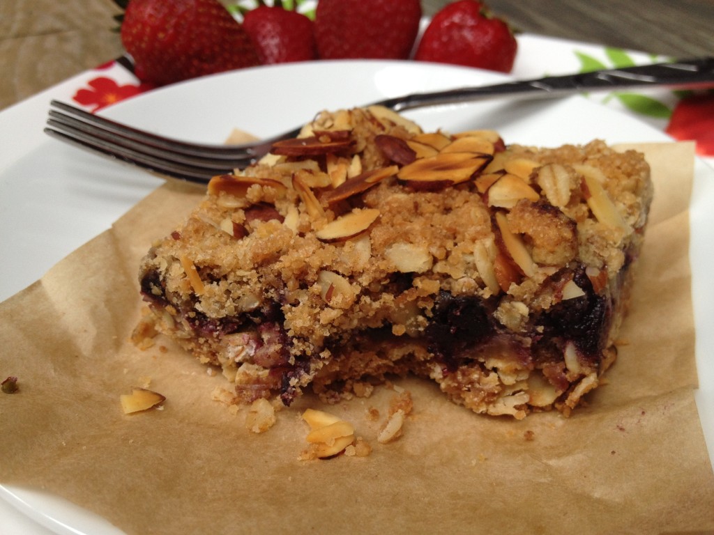 Blueberry Oatmeal Almond Squares
