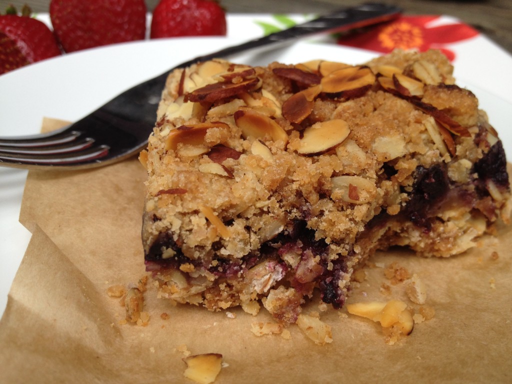 Blueberry Oatmeal Almond Squares