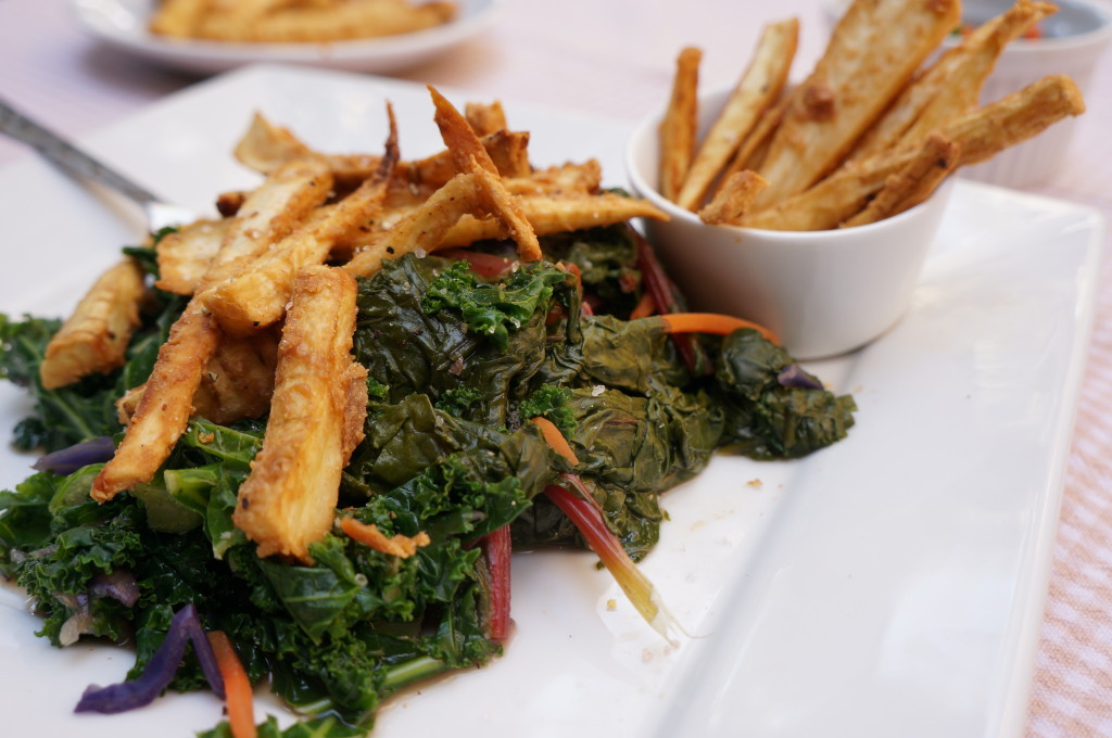 Kale Salad with Parsnip Fries