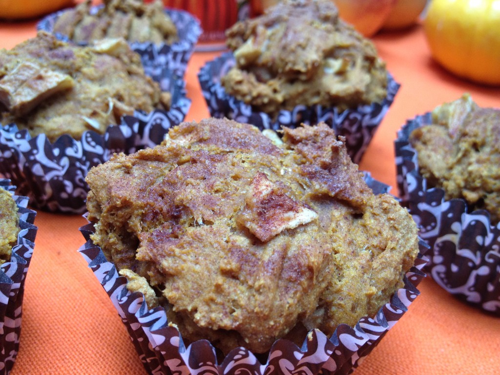 Moist Pumpkin Apple Struesel Muffins