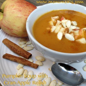 Pumpkin-Apple Soup with Cran-Apple Relish