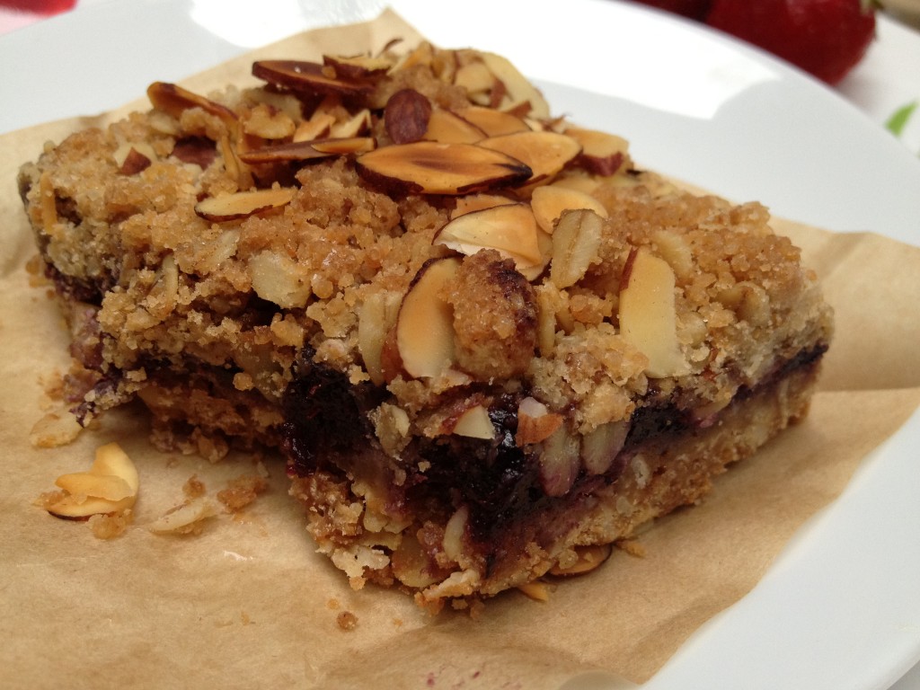 Blueberry Oatmeal Almond Squares