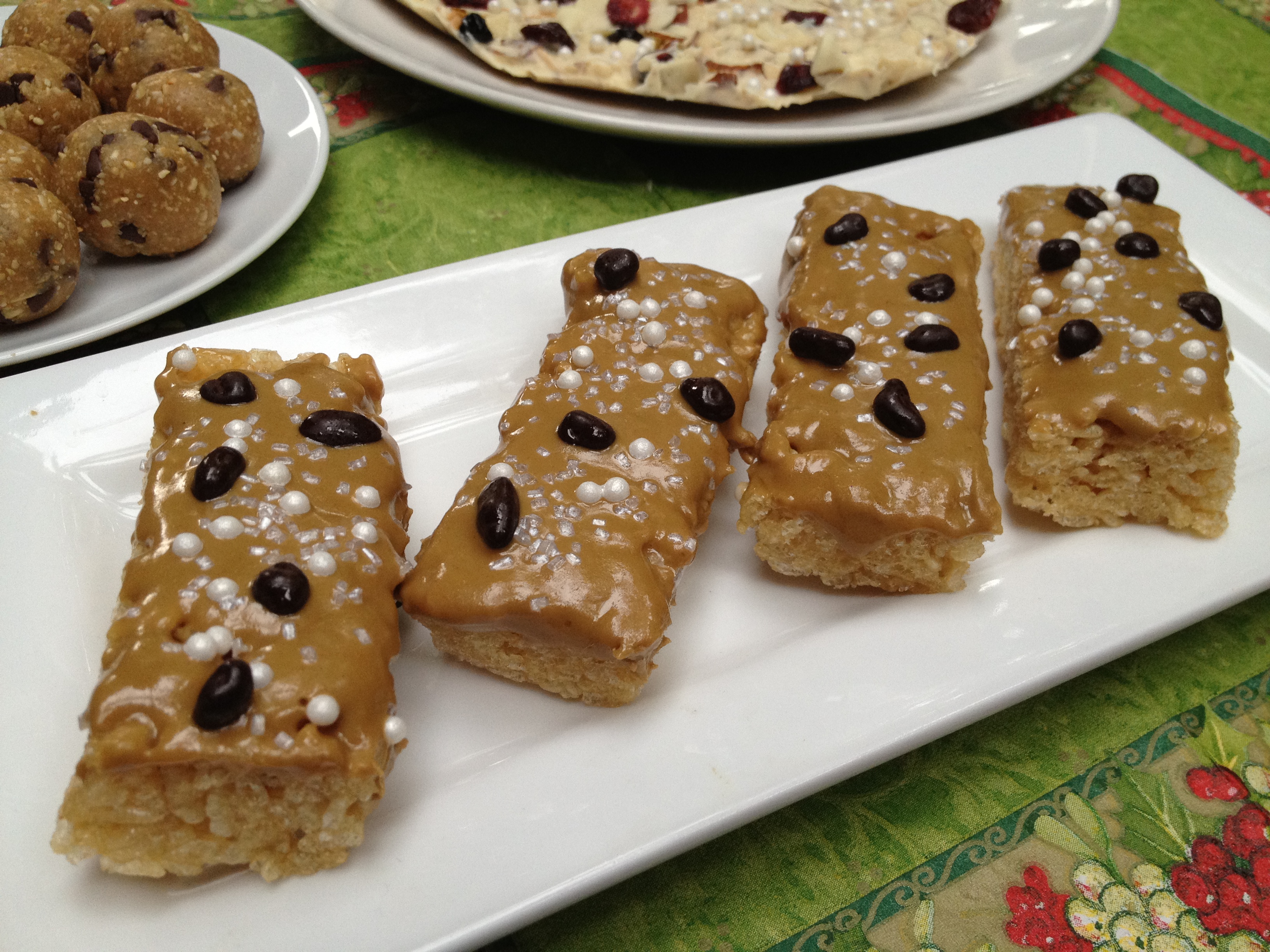 Moni Brown Rice Crispy Bars with Nut Butter Topping